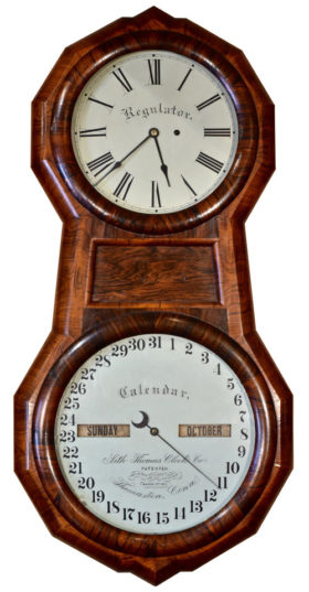 American Seth Thomas Office #1 Double Dial Calendar Clock