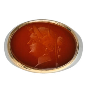Mid-Century Carnelian Intaglio Ring