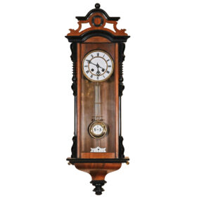 German Wall Regulator in Walnut with Ebony Trim