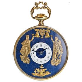 8-Day Quarter Hour Repeating Automaton Pocket Watch by Barbezat
