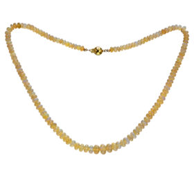 Ethiopian Opal Graduated Rondel Necklace