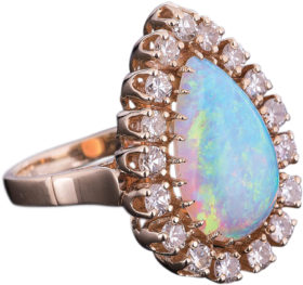 14K Yellow Gold Opal Ring