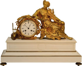 French Gilt Bronze Mantel Clock