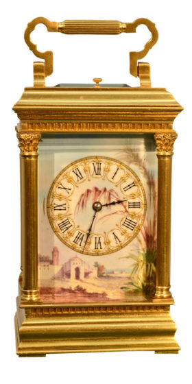 French Corinthian Case Carriage Clock