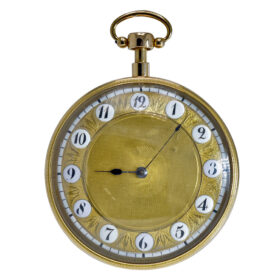 French 18K Yellow Gold Musical Quarter-Hour Repeating Pocket Watch