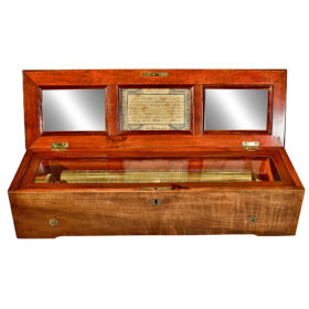 Swiss 15 1/2" Forte Piano Cylinder Music Box Playing Eight Tunes