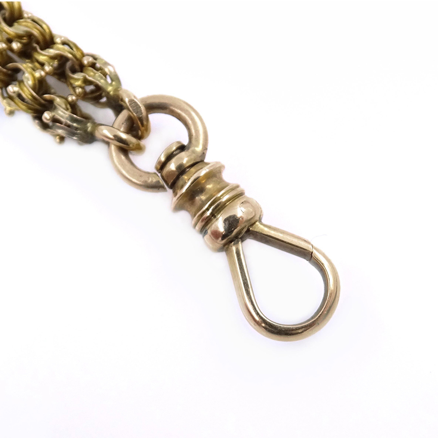 14K Yellow Gold Ladies Watch Chain with Slide - Renaissance Antiques