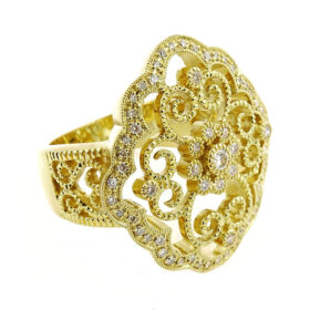 18K Yellow Gold "Carrington" Ring by Leslie Greene