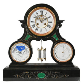 French Triple Dial Perpetual Calendar Mantel Clock