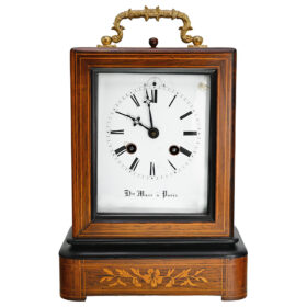 French Rosewood and Marquetry Bracket Clock