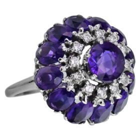 Amethyst and Diamond Ring, 6.24-Carats
