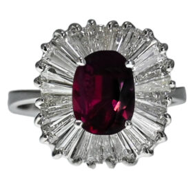 Ruby And Diamond Ballerina Ring, 1.65 Carats