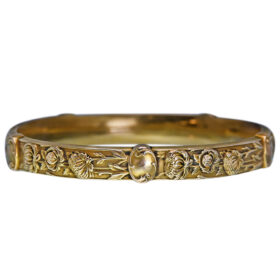 Art Nouveau Bangle Bracelet by Riker Brothers