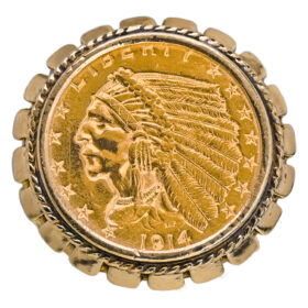 $2.50 Indian Head Gold Coin Ring
