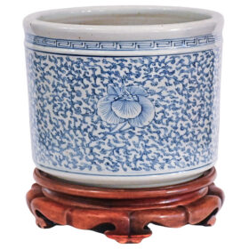 Chinese Blue & White Porcelain Jardinière