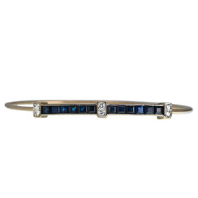 Sapphire and Diamond Bangle Bracelet, 2.64-Carats