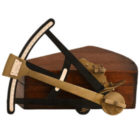 English Navigator's Octant in Original Mahogany Case