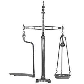 English Nickel-Plated Balance Beam Scale