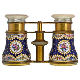 French Mother of Pearl and Enamel Opera Glasses