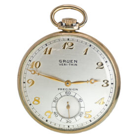 Gruen Veri-Thin Precision Gold-Filled Pocket Watch