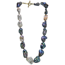 Multicolor Baroque Pearl Necklace
