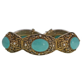 Turquoise & Filigree Bracelet
