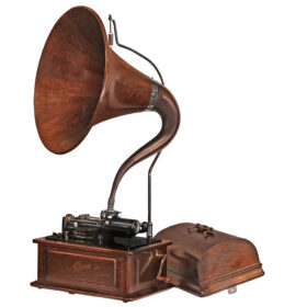 Edison Triumph Cylinder Phonograph with Cygnet Horn