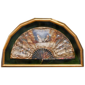 French Hand-Painted Fan of Young Couple