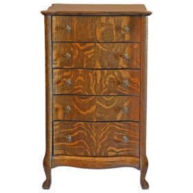Quarter-Sawn Oak Cylinder Record Cabinet and Phonograph Stand
