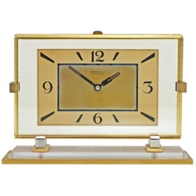 Art Deco Desk Clock by Shreve & Co.