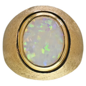14K Yellow Gold Opal Ring, 4.30