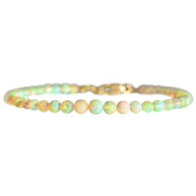 Graduated Ethiopian Opal Bead Bracelet