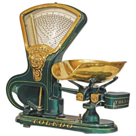 American RareTilt-Back Fan Scale by the Toledo Computing Scale Co. of Ohio