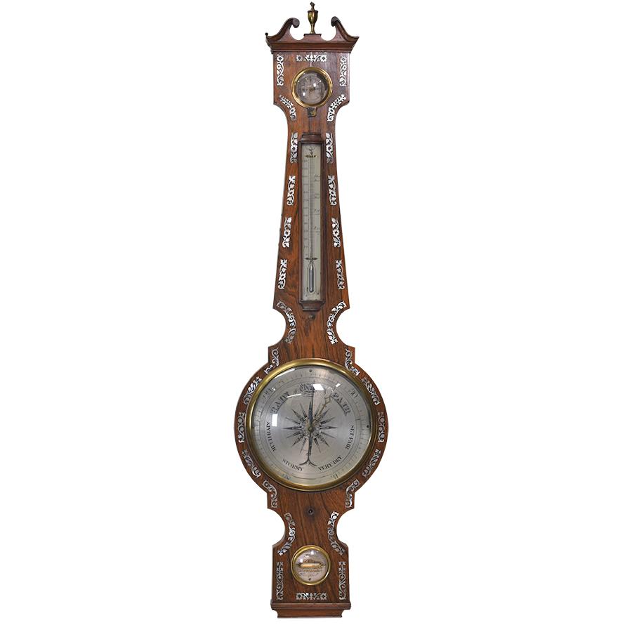 English Mercurial Banjo Barometer Renaissance Antiques