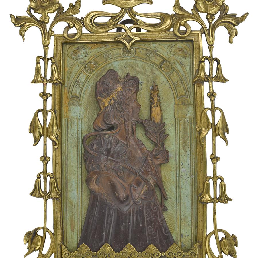 French Pair of Art Nouveau Wall Plaques Renaissance Antiques