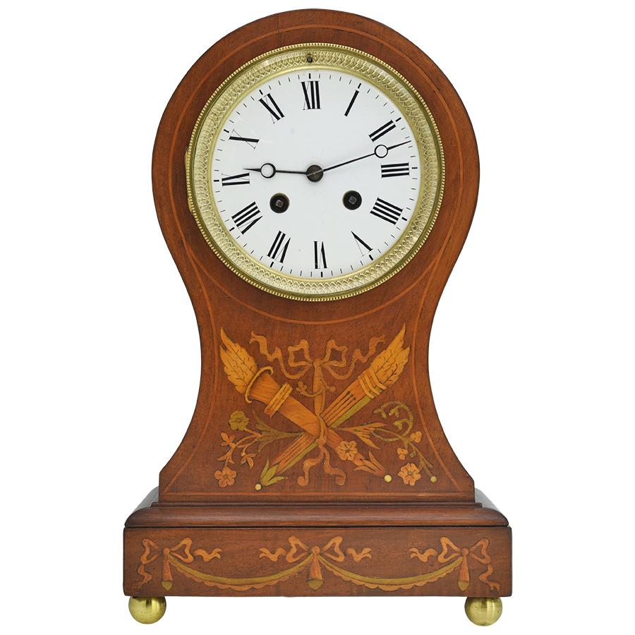 French Balloon Form Mantel Clock Renaissance Antiques