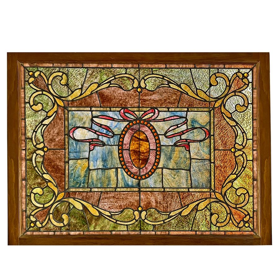 Victorian Stained Glass Window Renaissance Antiques