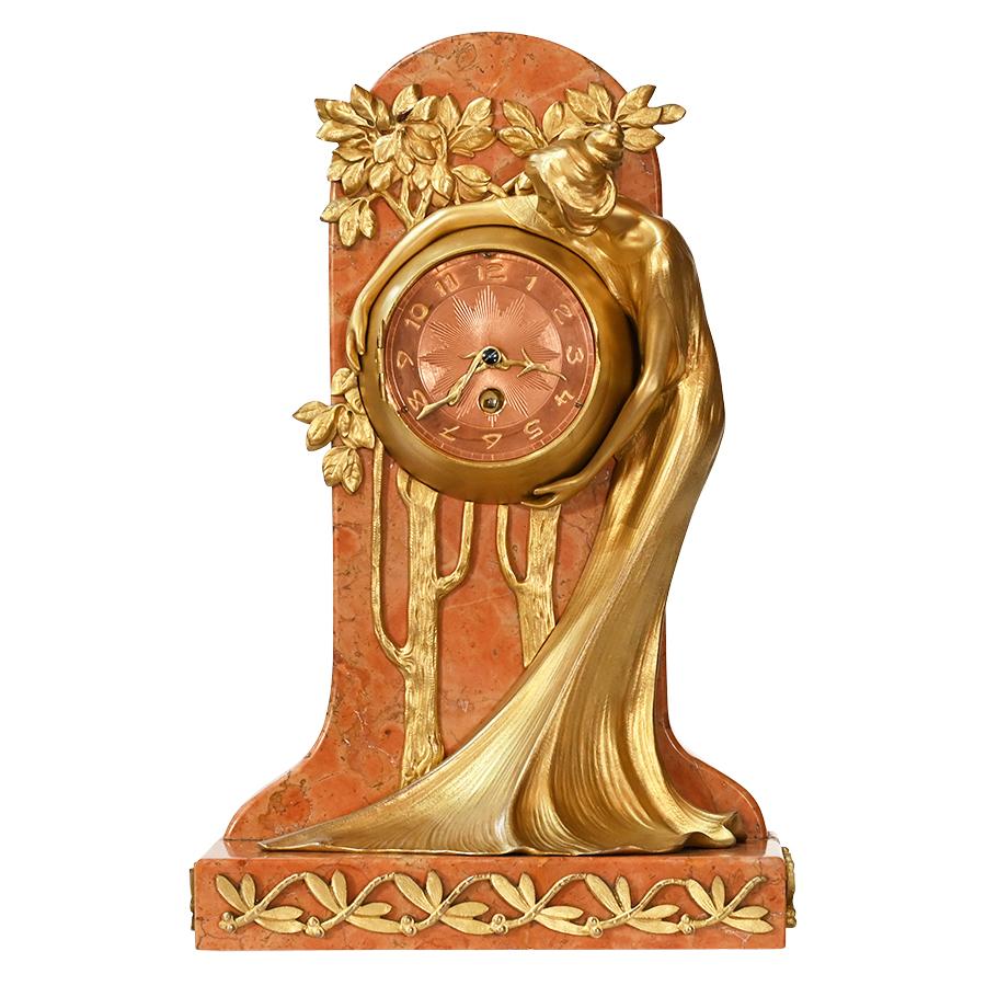 french-art-nouveau-gilt-bronze-and-italian-marble-clock-renaissance