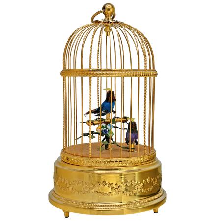 Swiss Early 20th-Century Double Singing Bird Cage Automaton ...