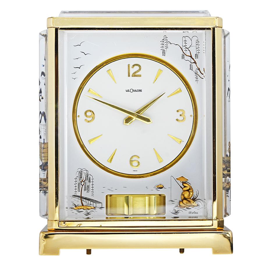 Swiss Atmos Perpetual Motion Clock with Chinoiserie by Jaeger
