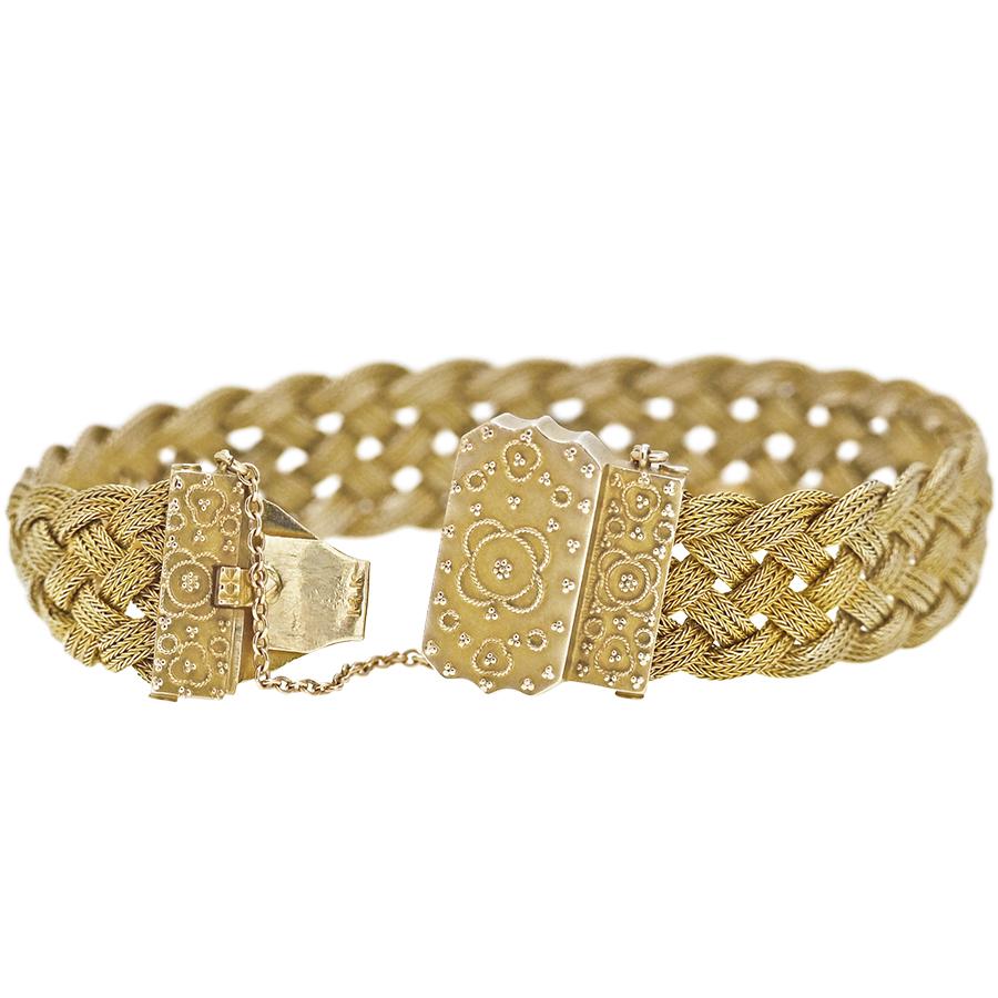 Vintage Braided Mesh Open Classic Bracelet main image 0