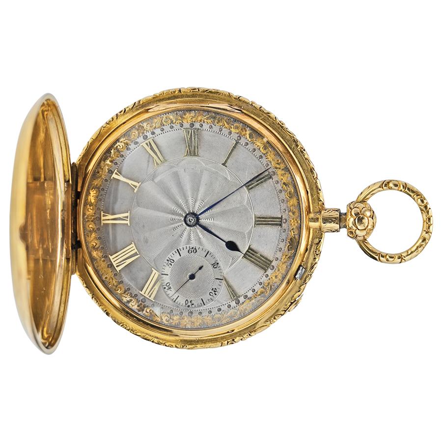English 18K Yellow Gold Quarter-Hour Repeater Pocket Watch by Santiago ...