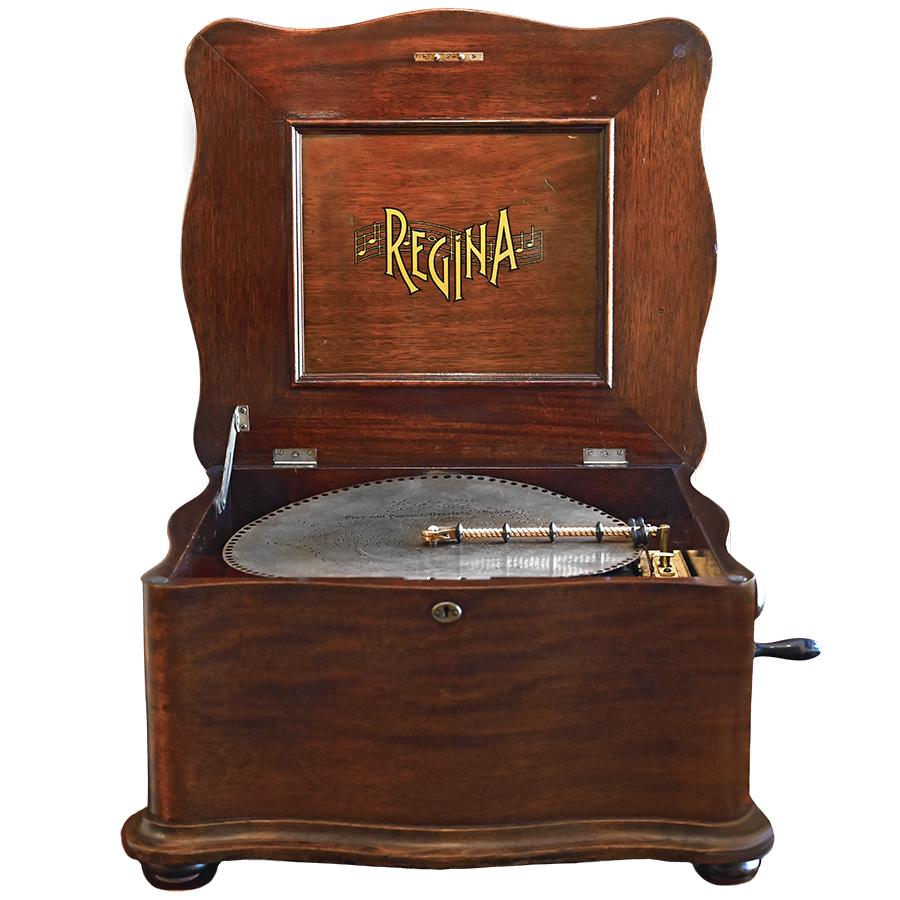 American Regina 15-1/2″ Disc Music Box - Renaissance Antiques