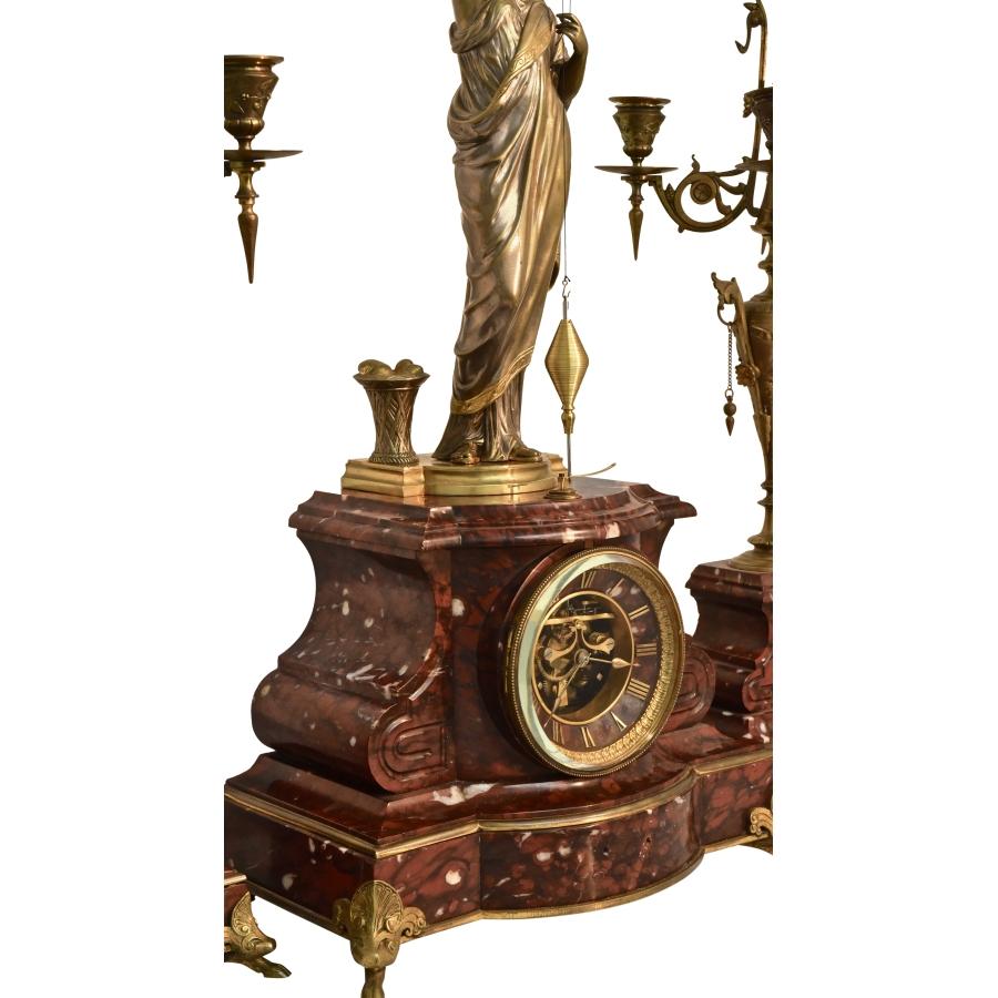 French Rare Conical Pendulum Mystery Clock Renaissance Antiques