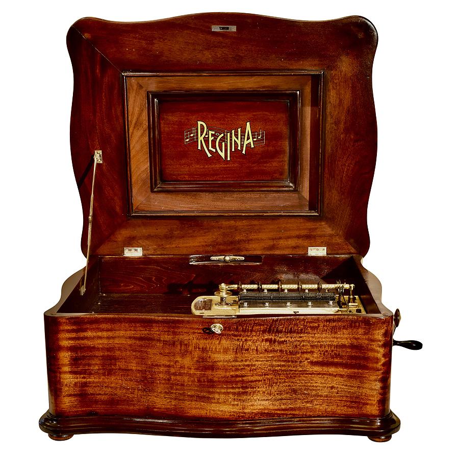 American Regina 20 3/4" Disc Music Box Renaissance Antiques