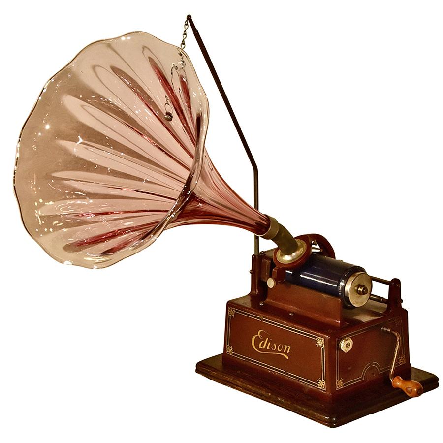 American Edison Red Gem Model Cylinder Phonograph with