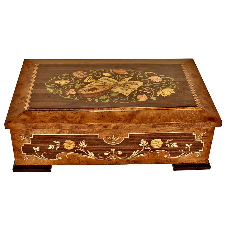 Italian Contemporary Cylinder Music Box with 72 Note Swiss