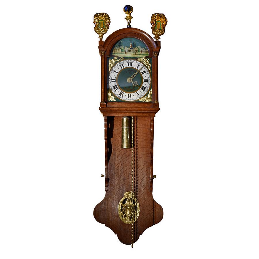 Dutch Frisian Staart (Tail) Wall Clock Renaissance Antiques