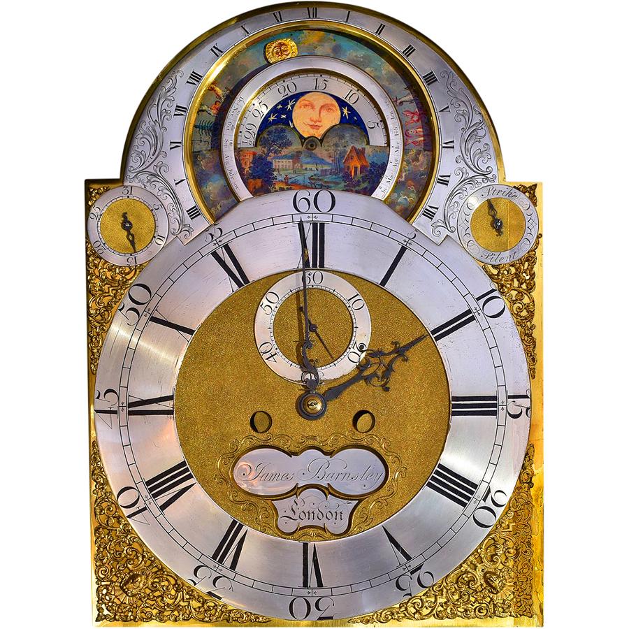 English Tall Case Clock Rare Astronomical Model Renaissance Antiques