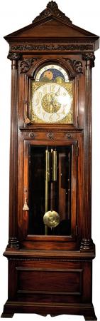 American Waterbury Mahogany Hall Clock